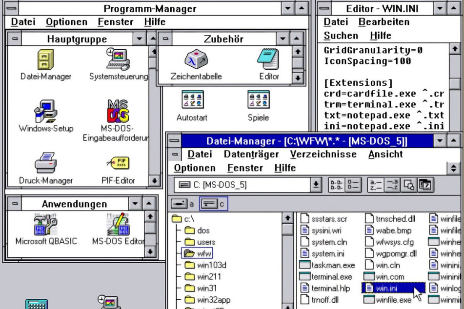 Windows 3.11 ist eine Weiterentwicklung des 1992 veröffentlichten Windows 3.1.