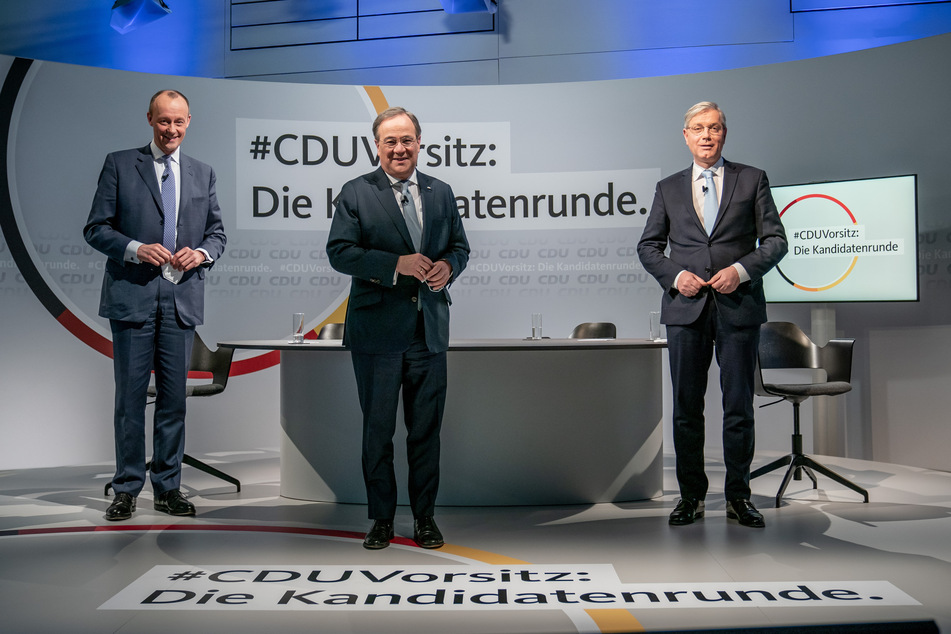 Im Konrad-Adenauer-Haus ging es hoch her. Die drei Kandidaten für den CDU-Parteivorsitz um Friedrich Merz (65, l.), Armin Laschet (59, m.) und Norbert Röttgen (55, r.).