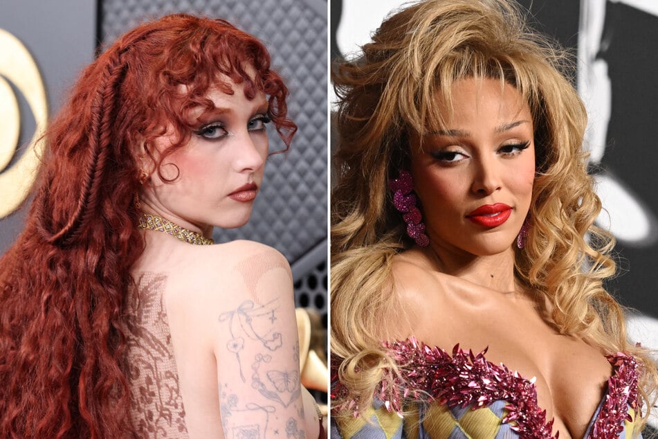 In her TikTok, Doja Cat also praised singer Chappell Roan (l.) for standing up to the paparazzi.