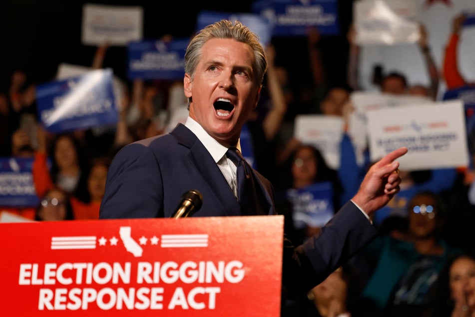 Gavin Newsom's social media accounts have been mimicking the president's all-caps, hyperbole-filled style of posting.