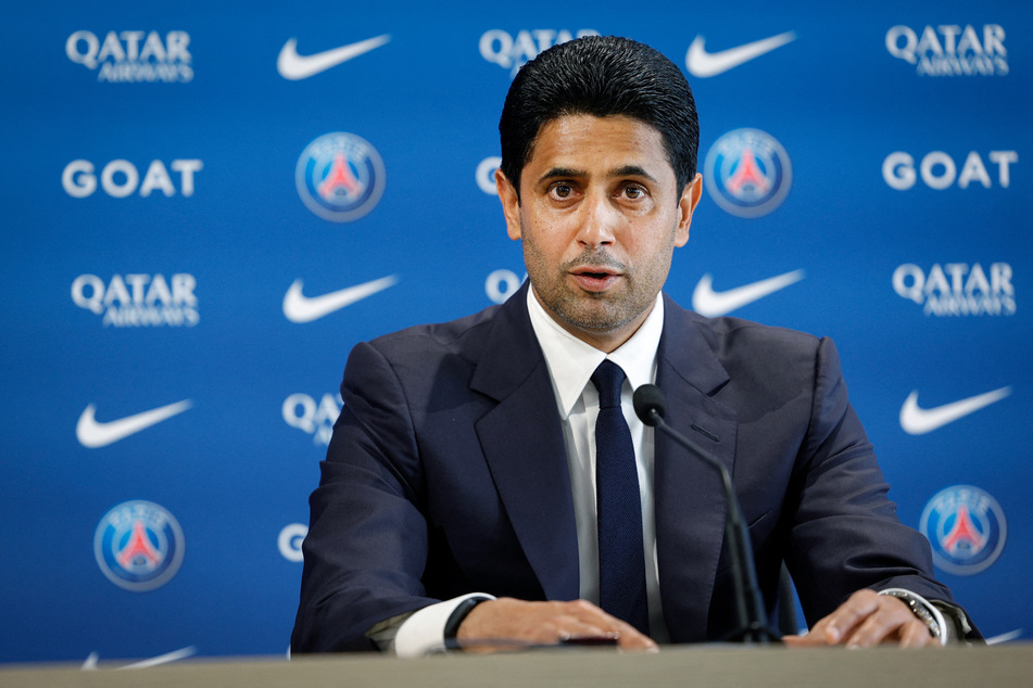 Al-Khelaifi (49) bei der Pressekonferenz, bei der es eigentlich um den neuen PSG-Coach Luis Enrique (53) ging.