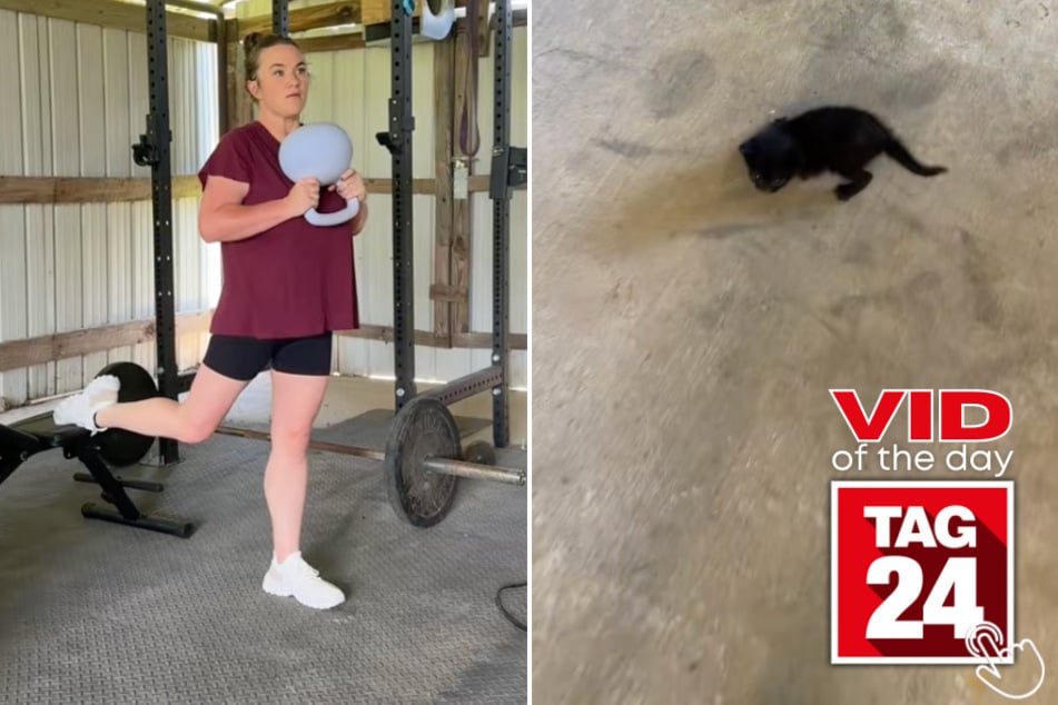 TikToker Lexi's workout took an emotional turn when she heard faint meows in her garage.