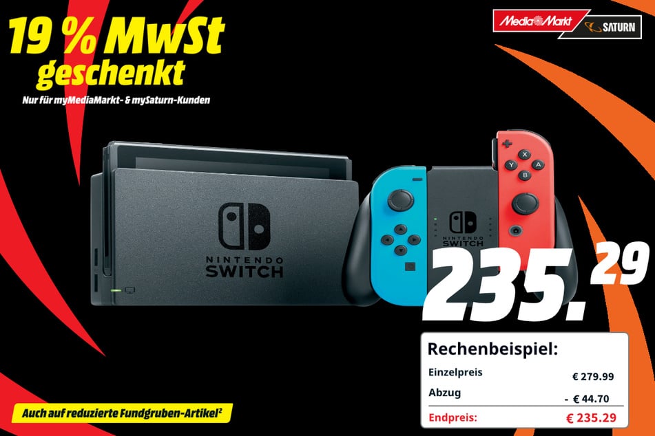 Nintendo Switch für 235,29 Euro.