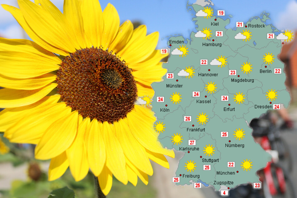 Mindestens bis Mitte kommender Woche bleibt es in Deutschland spätsommerlich warm.