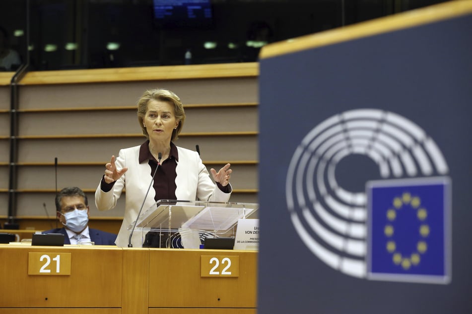Ursula von der Leyen, die Präsidentin der Europäischen Kommission, hält eine Rede im Europäischen Parlament. (Archivbild)