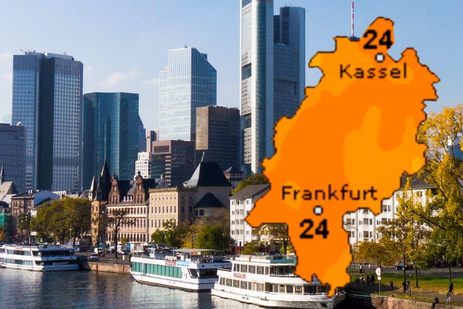 Am Montag soll sich die Wetterlage in Frankfurt und Hessen wieder beruhigen, der Dienst Wetteronline.de (Grafik) sagt maximal 24 Grad voraus, der Deutsche Wetterdienst 22 bis 27 Grad in der Spitze.