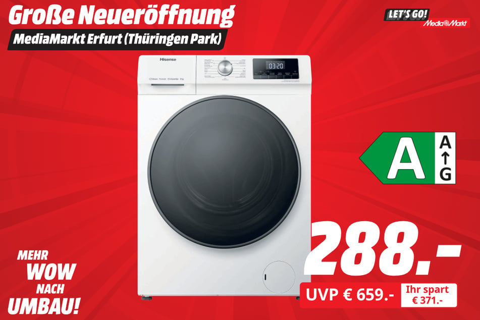 Hisense-Waschmaschine für 288 statt 659 Euro.