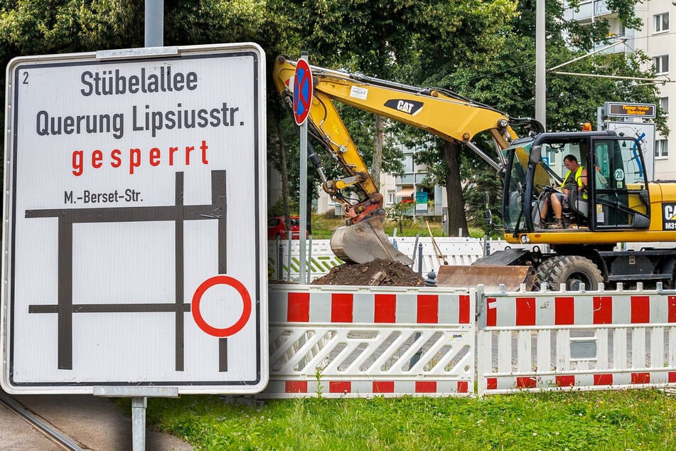Baustellen-Irrsinn: Straßburger Platz fertig, jetzt ist die Stübelallee dicht!