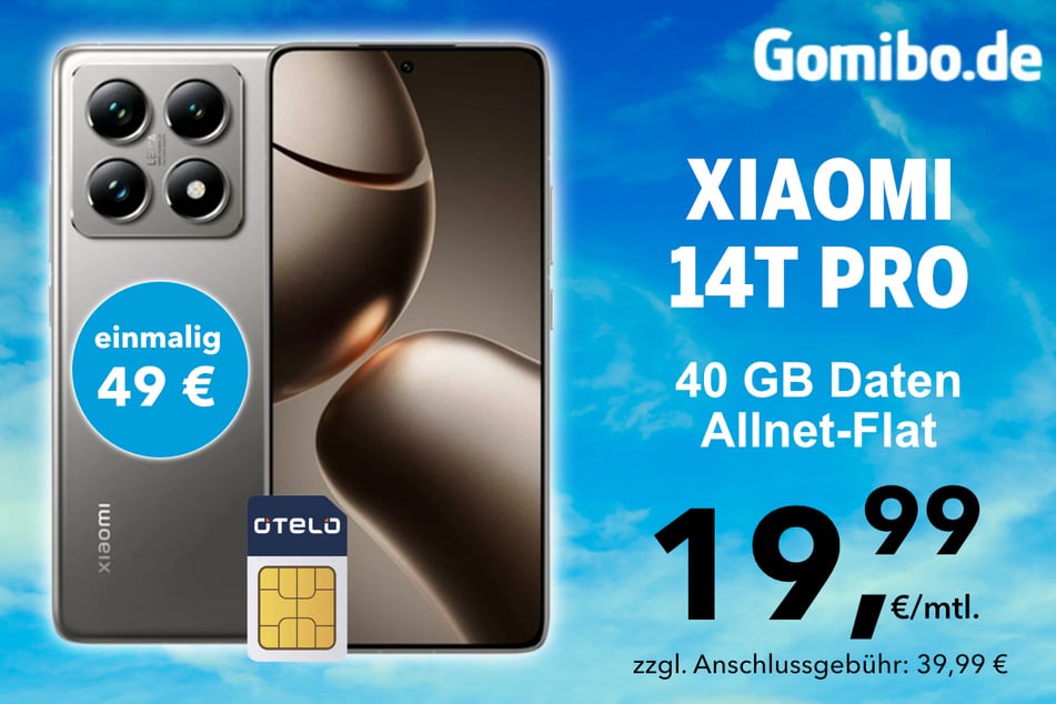 Das Xiaomi 14T Pro in der 40 GB Otelo Allnet-Flat für nur 19,99 Euro pro Monat.