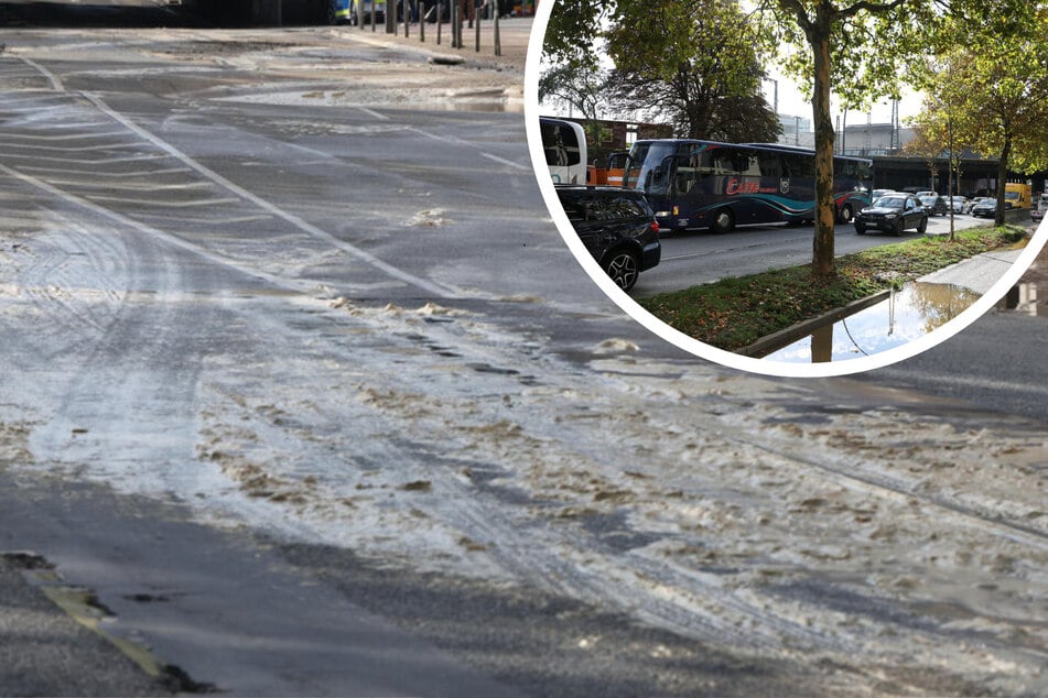 Hamburg: Nach Rohrbrüchen: Wasserversorgung läuft an, Verkehrschaos vorprogrammiert