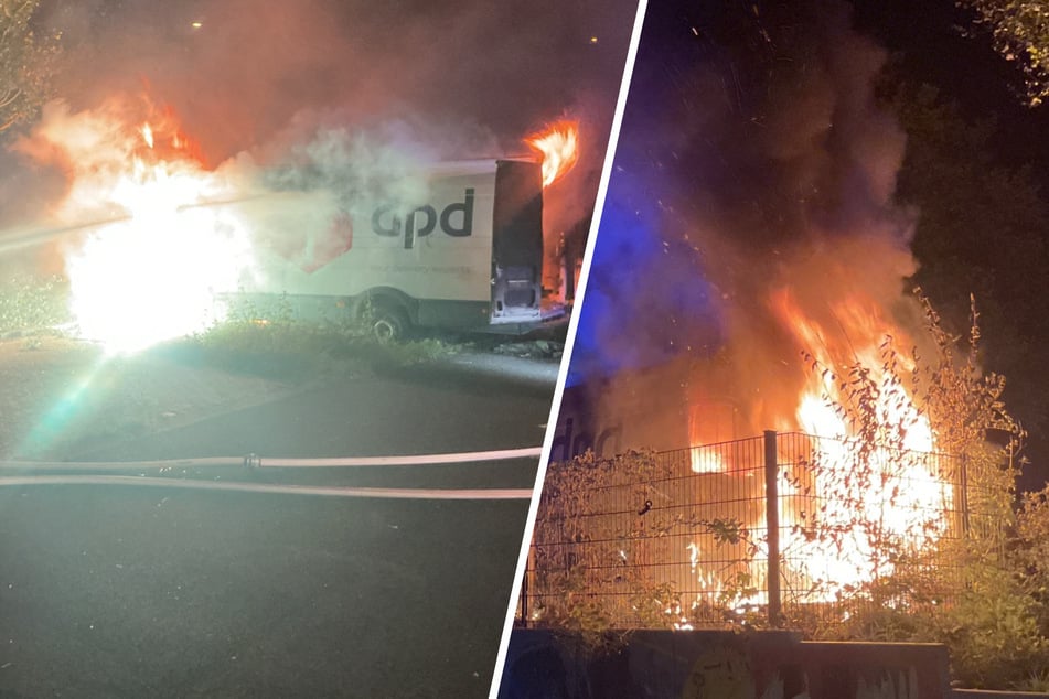 DPD-Flitzer vernichtet: Paketauto mutwillig in Brand gesetzt