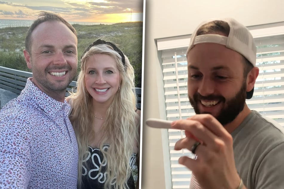 Ben (36) a jeho manželka Mary Catherine Reed (38) jsou čtyřnásobní rodiče. Při oznámení druhého miminka se táta rozzařil radostí.