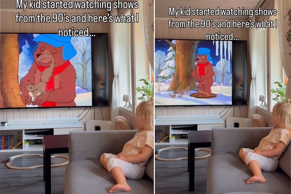 Die Zweijährige wirkt durch die Kinderserien von damals ausgeglichener.