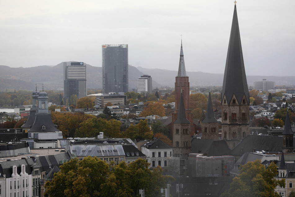 Die Stadt Bonn aus dem Rathaus gesehen.