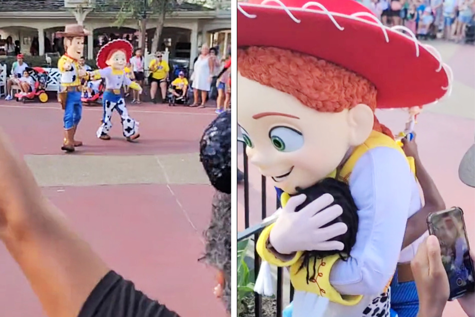 A heartwarming TikTok of Toy Story mascots at Disney World giving a special welcome to two Black children has gone viral.