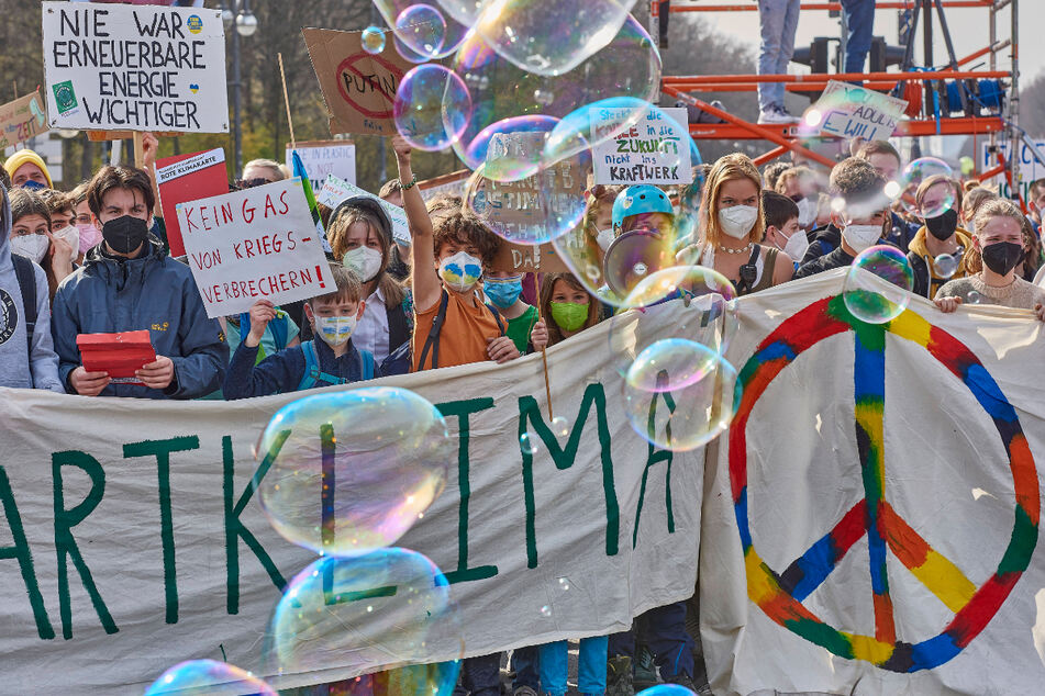 Protesters in Berlin, Germany, with the Fridays for Future international demonstrations on Friday to propel climate action.