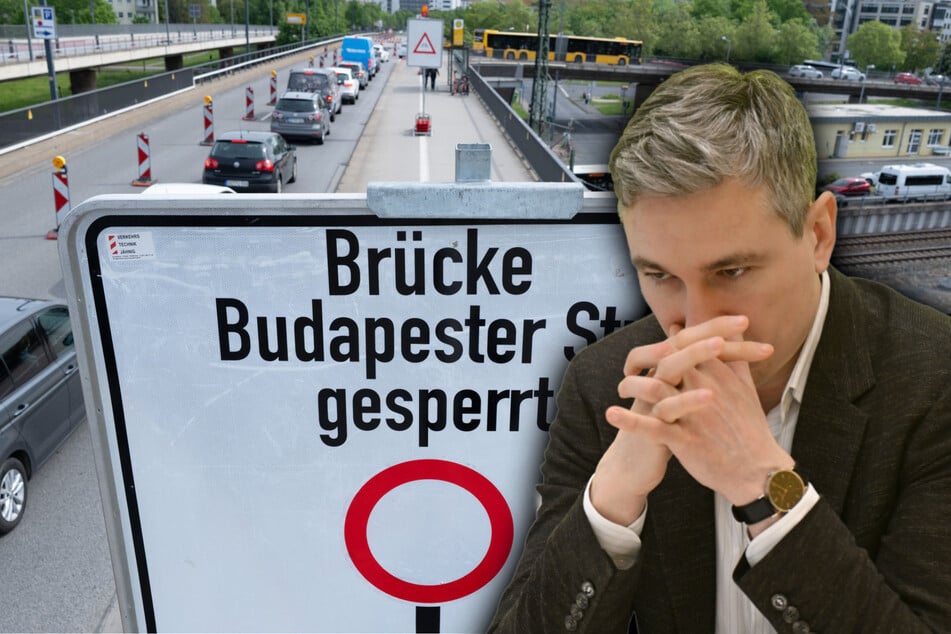 Dresden: Sperrung an der Budapester Straße: Neue Problembrücke wird jetzt zur Staufalle