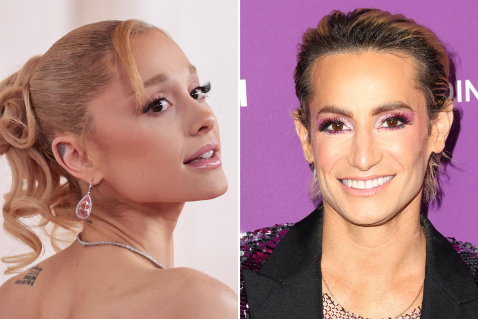 Ariana Grande's (l.) brother Frankie couldn't help but freak out after seeing her star as Glinda in the new Wicked movie trailer!