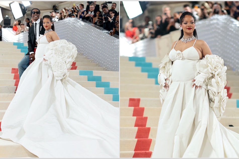 Rihanna gives bridal vibes with stunning gown at Met 2023 Gala
