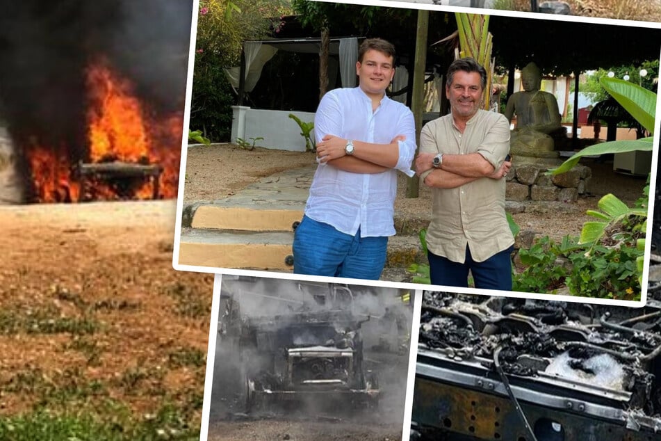 "Hatten große Schutzengel": Thomas Anders' Auto brennt bei Vater-Sohn-Tour komplett aus