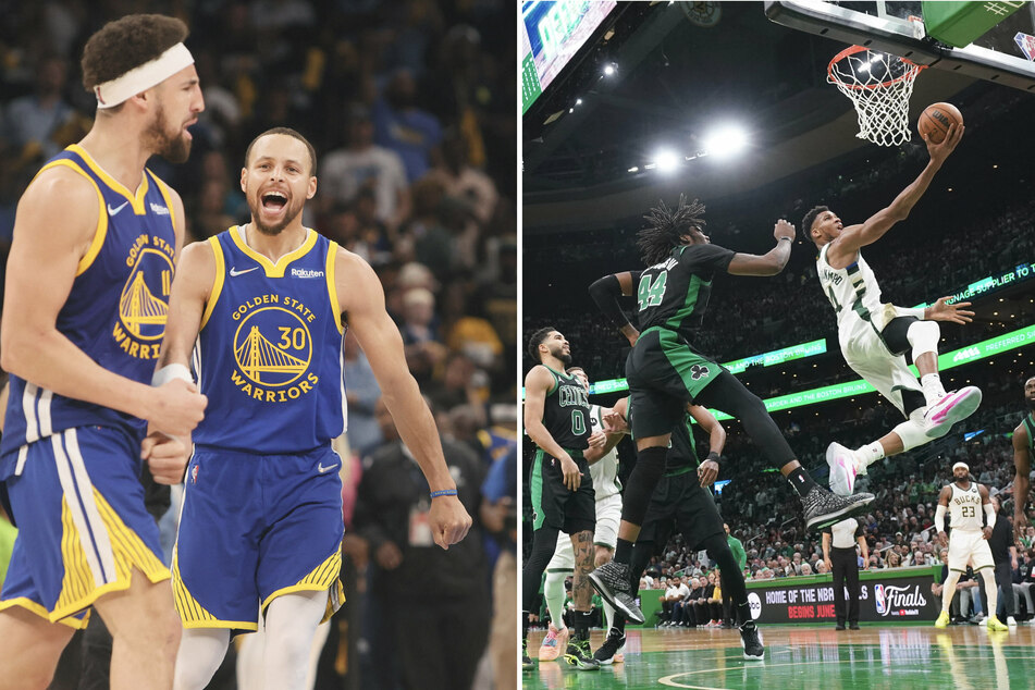 NBA Playoffs: Bucks overcome Celtics defense, Warriors snatch dramatic win