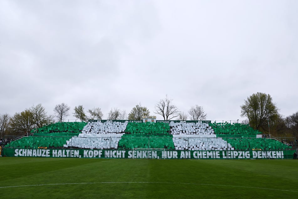 Chemie-Choreo beim Spiel gegen Lok.
