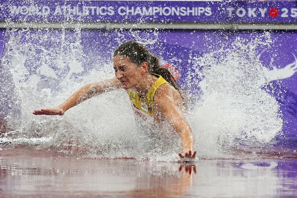 Glücklicherweise blieb die deutsche Läuferin unverletzt.