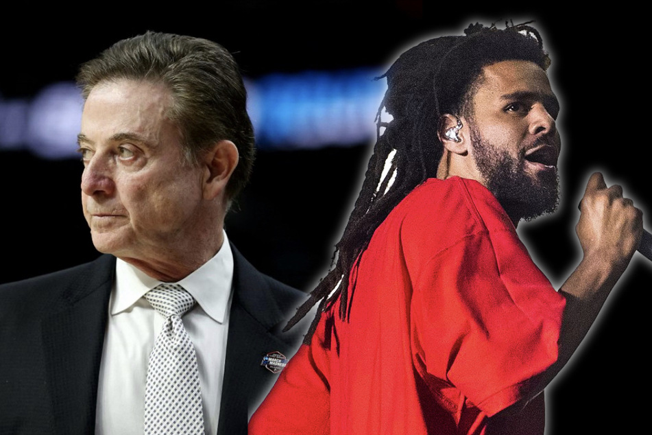Just two days after being named head coach for St. John's men's basketball team, Rick Pitino (l) is working hard to bring some big names like rapper J Cole (r) to the program!