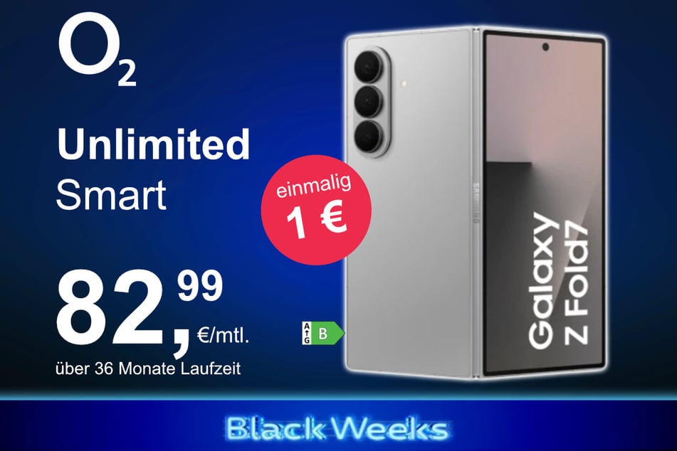 Das Samsung Galaxy Z Fold7 im o2 Mobile Unlimited Smart für einmalig 1 Euro.