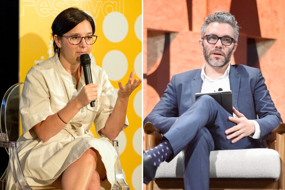 Bari Weiss (l.), the head of CBS News, has tapped Nick Bilton as a new executive producer for the show 60 Minutes.