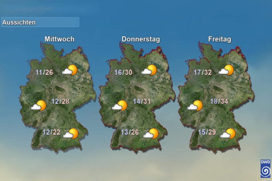 Die Prognose des Deutschen Wetterdienstes: Es wird wieder richtig heiß!
