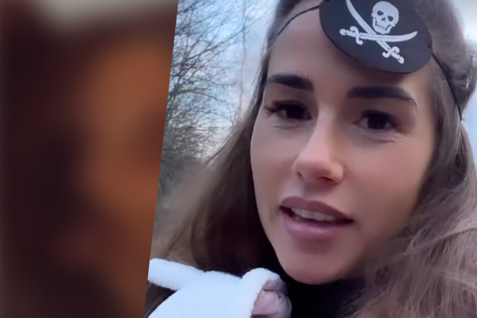 Dem Wetter zum Trotz: "Piratin" Sarah Engels geht mit ihrer Familie auf Schatzjagd!
