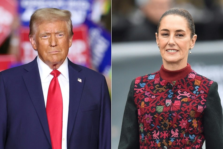 Donald Trump (l.) has confirmed Mexican President Claudia Sheinbaum's statement that he had proposed sending US troops into her country.