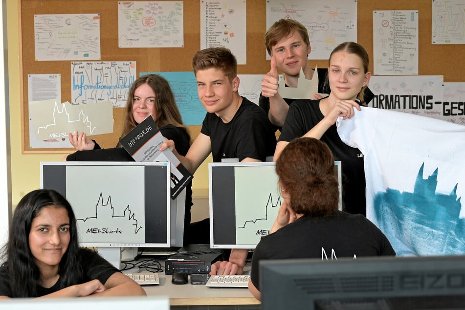 Schüler aus Meißen haben clevere Geschäftsidee: Erste Kunden sind scharf auf ihre Shirts