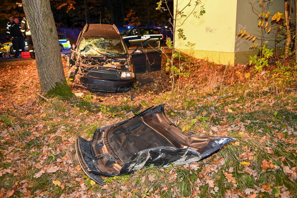 Die Frau wurde schwer verletzt, ihr Audi stark beschädigt.