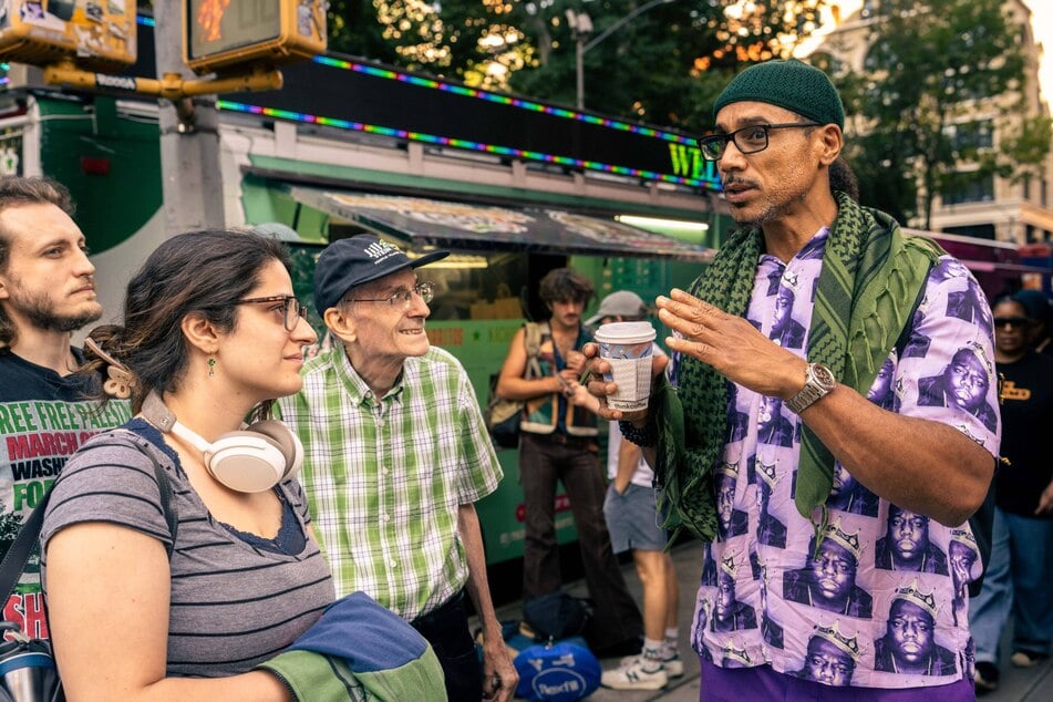 Dr. Butch Ware (r.) meets with supporters in New York City in September 2024 during his Green Party vice-presidential run.