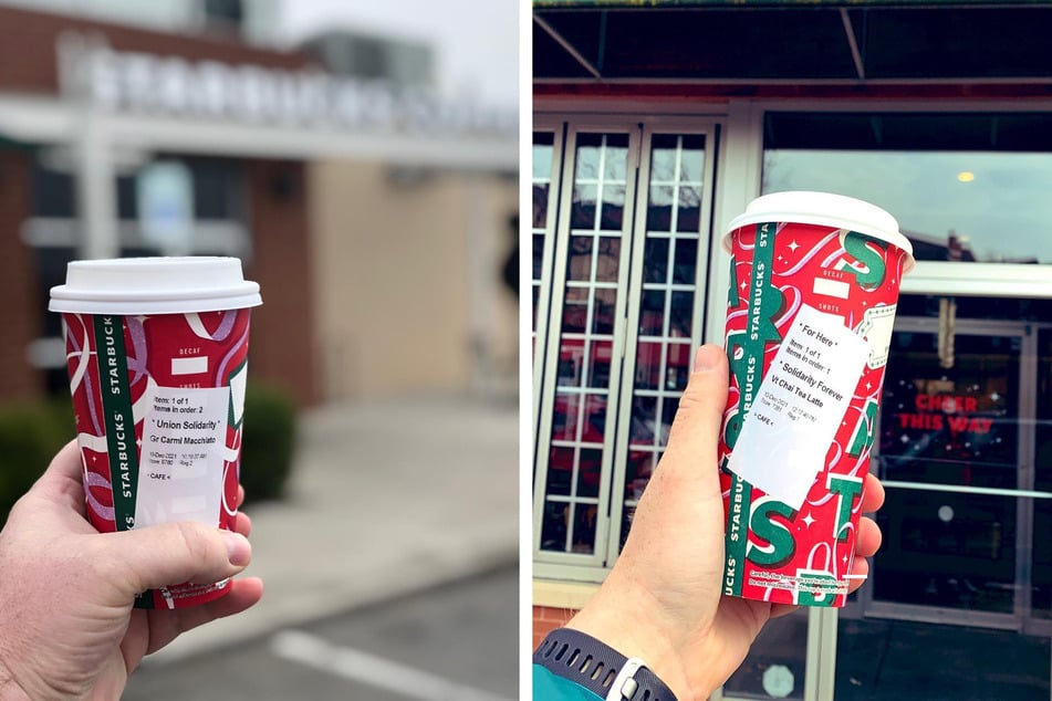 Many Starbucks customers show their support for unionizing efforts by ordering drinks with names like "Union Solidarity" and "Solidarity Forever."