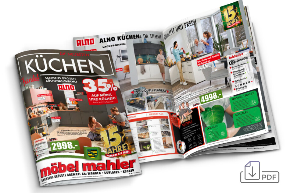 Hier klicken und durch den aktuellen Küchen-Trends-Prospekt blättern.