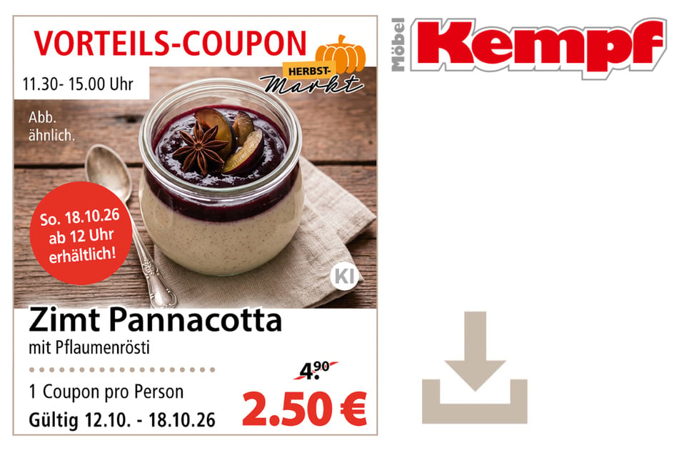 Hier klicken und Coupon herunterladen.