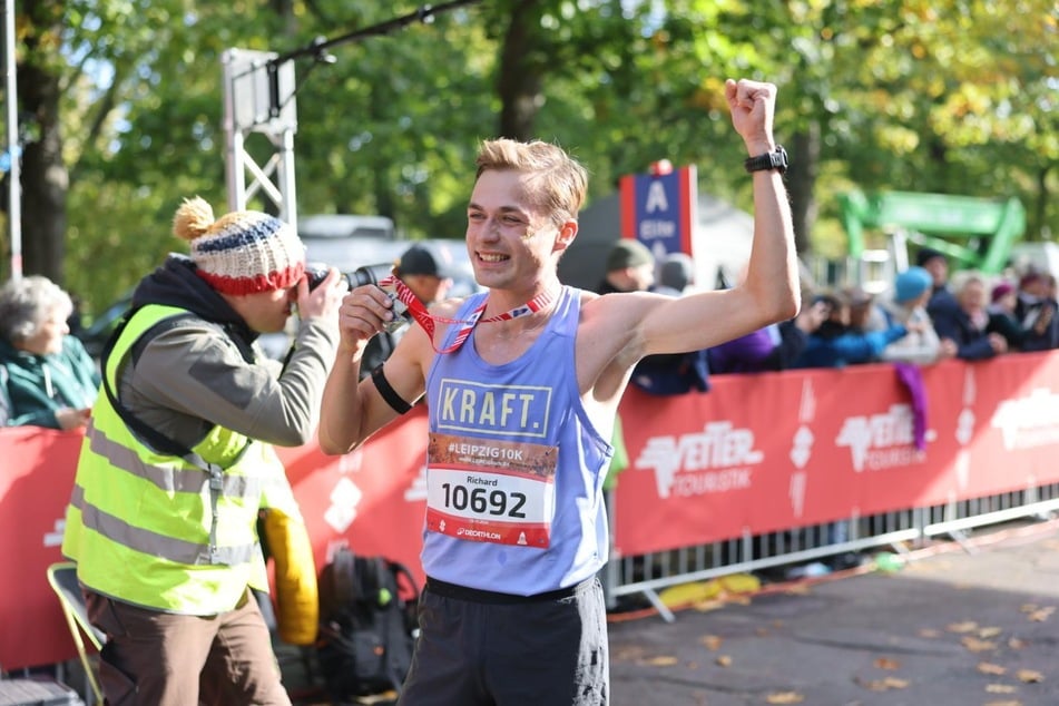 Richard Vogelsang beendete dem 10-Kilometer-Lauf als erster Mann.