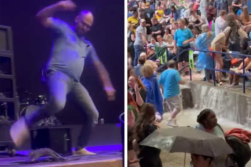 Numerous videos on social media shared by angry fans show the mayhem that ensued at the Merriweather Post Pavilion on Wednesday night.