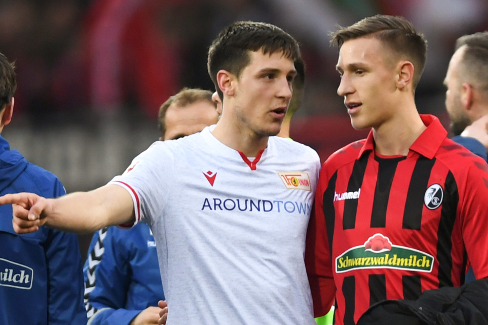 Keven Schlotterbeck (links), Abwehrspieler des 1. FC Union Berlin, neben seinem Bruder Nico, der für den SC Freiburg aktiv ist.