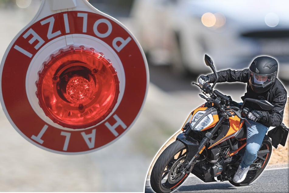 Dresden: Ohne Versicherung und Kennzeichen war selbst gebastelt: Promille-Biker flieht vor Polizei