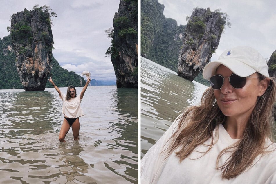 Laura Wontorra (33) erholt sich auf der "James-Bond-Insel" in Thailand von ihrem Ehe-Aus mit Fußball-Star Simon Zoller (31).