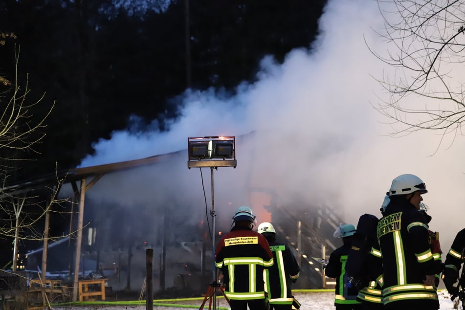 Der Waldkindergarten wurde durch das Feuer vollständig zerstört.