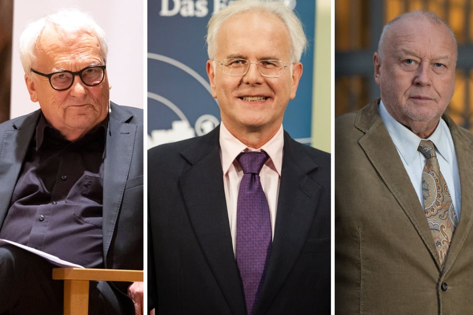 Kommen ehrenhalber zusammen (v.l.): Holk Freytag (80), Harald Schmidt (66), Thomas Thieme (75).