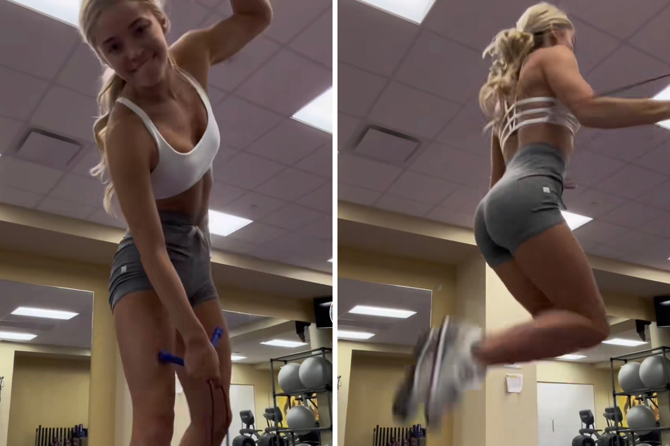 LSU gymnast Olivia Dunne shared a workout clip that has fans running to the gym.