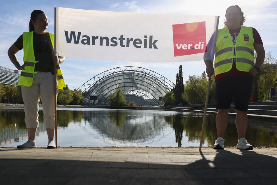Schon am 8. September trat ein Teil der Messe-Beschäftigten in den Warnstreik.