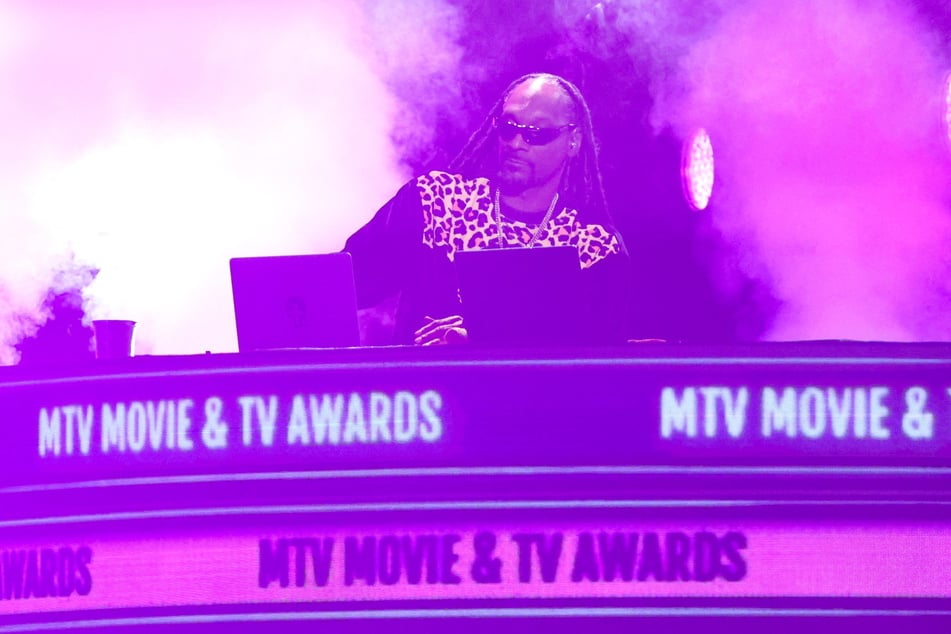 Snoop Dogg performed at the MTV Movie & TV Awards at Barker Hangar in Santa Monica, California, on Sunday.