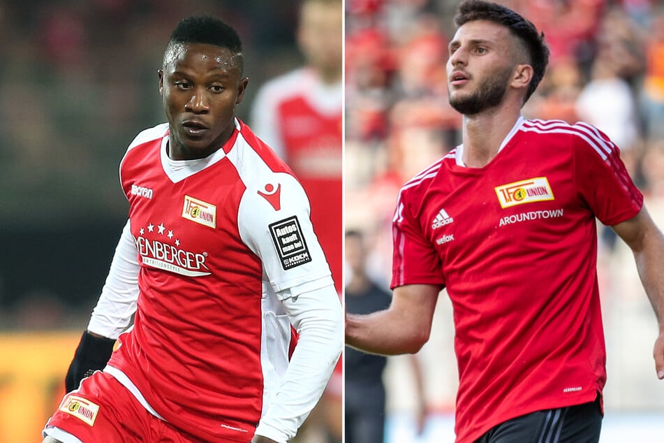 Suleiman Abdullahi (24/l.) und Leon Dajaku (20/r.) konnten sich beim internen Testspiel in die Torschützenliste eintragen. Beide könnten Union im Sommer noch verlassen.